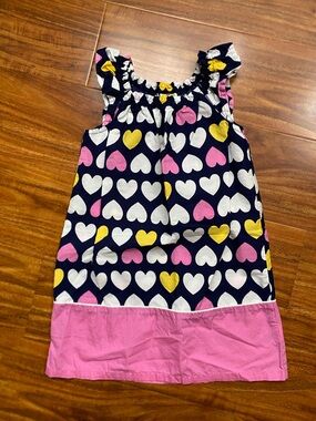 Healthtex Toddler Girls Sleeveless Heart Lightweight Dress Size 3T Coastal